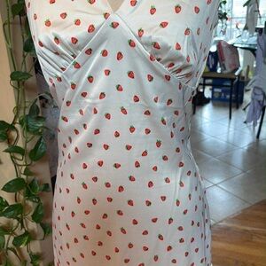 Row A Dress with Strawberry Print
